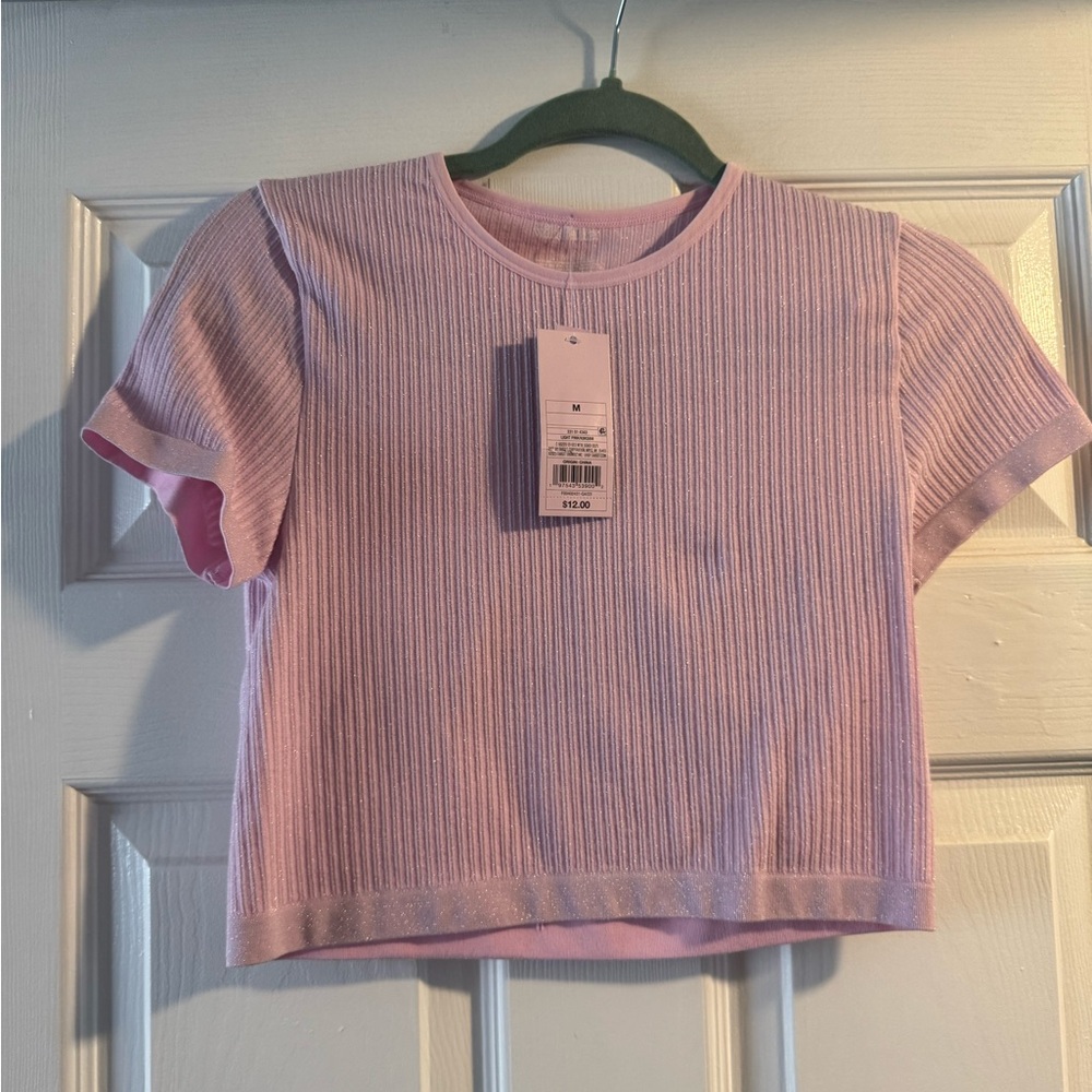 Wild Fable Light Pink Ribbed Kids Tee